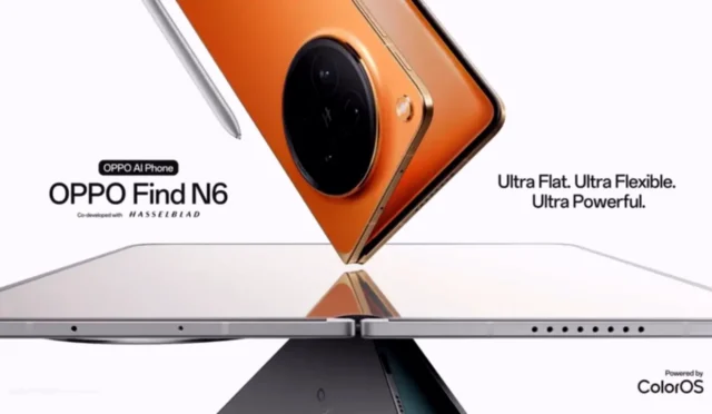Oppo Find N6 Katlanabilir Ekranıyla Geliyor: Samsung ve Apple Titredi!